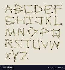 Carving  The  A-Z Alphabets on Matchstick with Dimensions